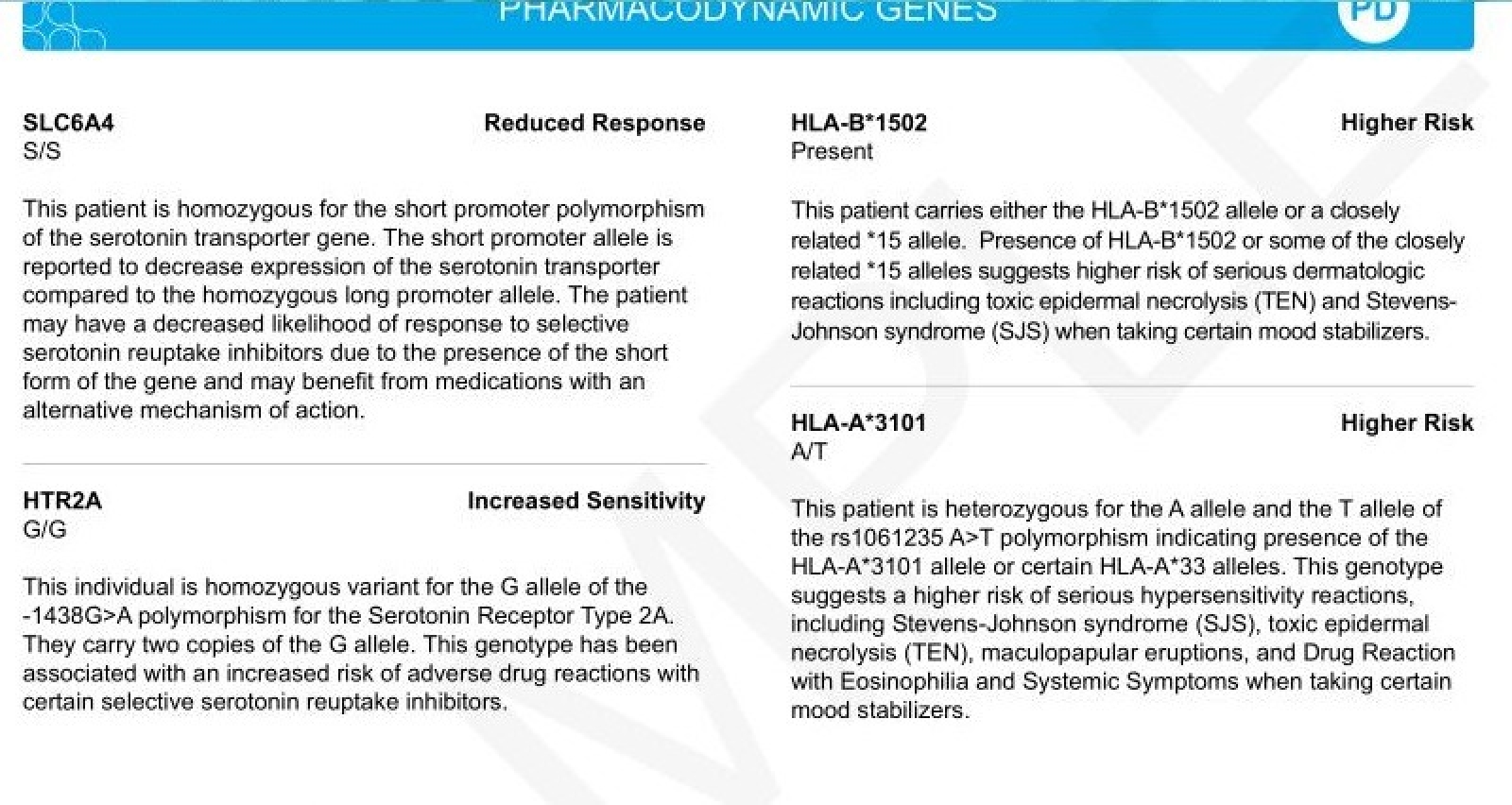 gallery/抗精神病薬向精神薬抗うつ薬抗不安薬感受性遺伝子検査サンプルレポート4-2
